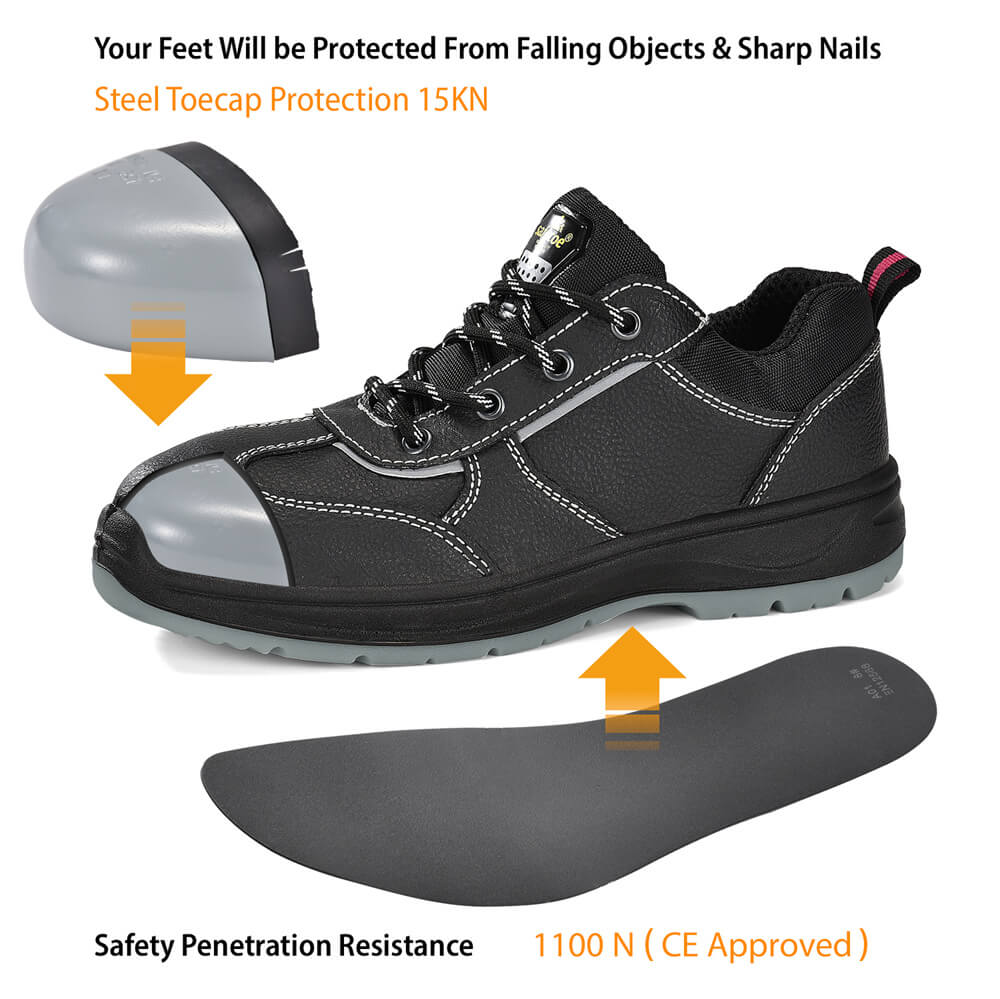 أحذية سلامة العمل النسائية غير زلة اصبع القدم الصلب وأحذية رياضية للسيدة L-7508W