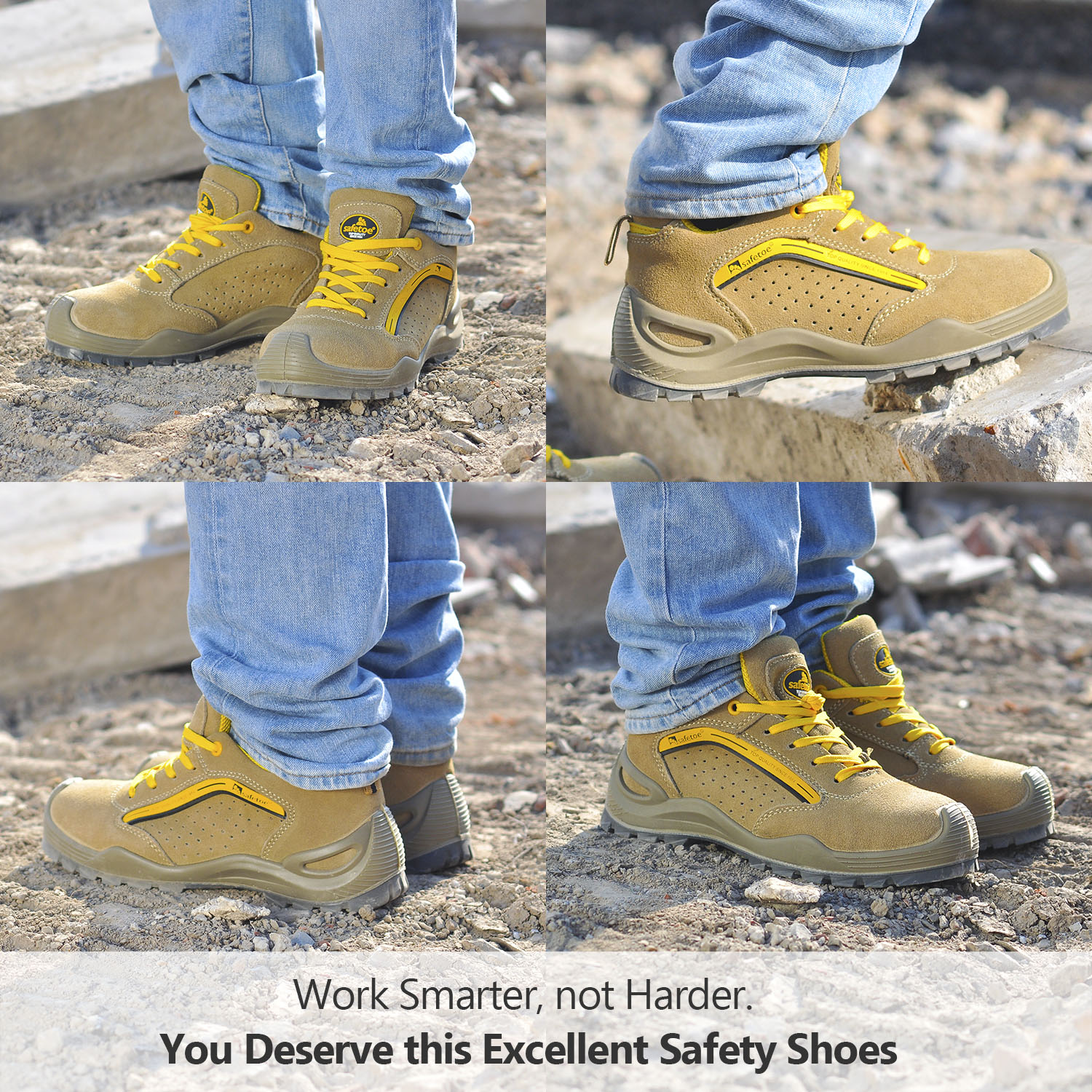 أحذية السلامة الصيفية الجاهزة للتنفس L-7296